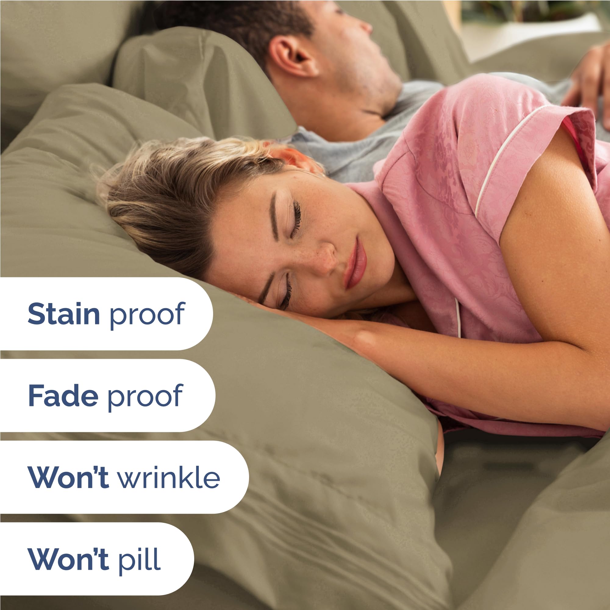 CGK Unlimited double-brushed microfiber texture close-up for silky comfort
