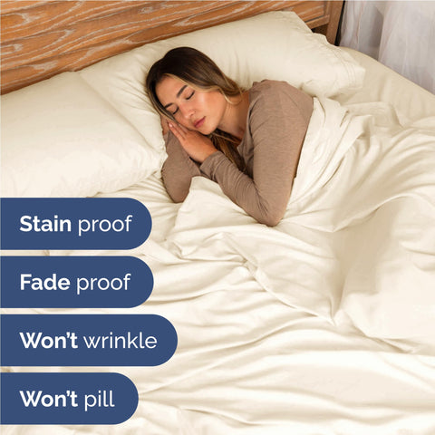 CGK Unlimited macro fabric view of double-brushed microfiber, soft breathable feel