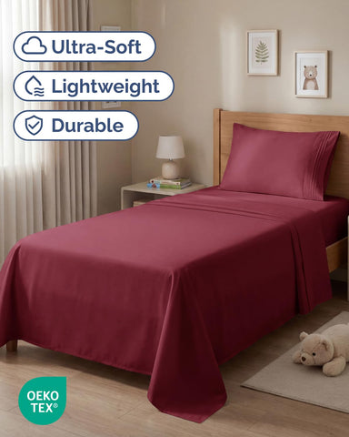 CGK Unlimited close-up of fitted sheet corner elastic for secure mattress fit