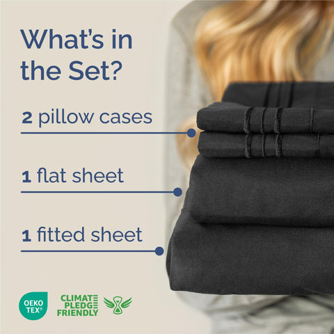 CGK Unlimited fitted sheet elastic corner close-up ensures secure fit on deep mattresses