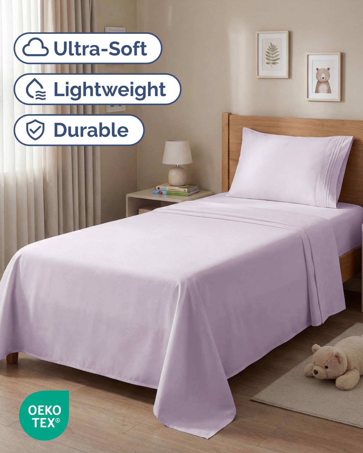 CGK Unlimited fitted sheet corner showing deep pocket for secure fit