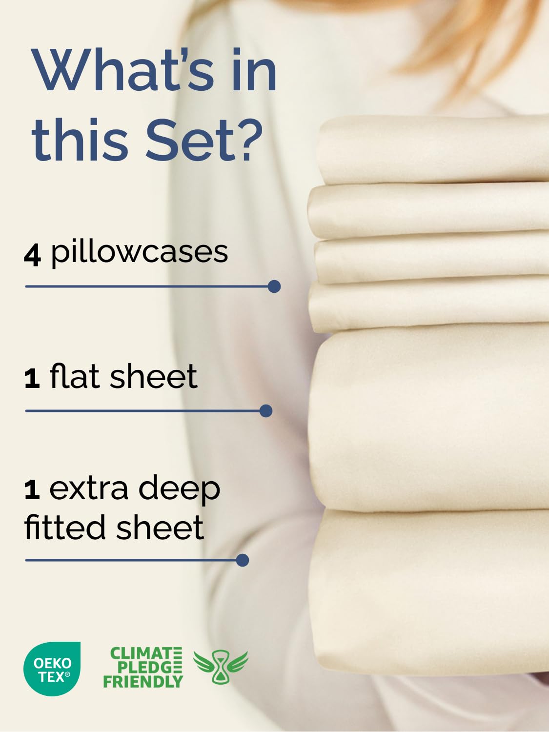 CGK Unlimited deep pocket fitted sheet close-up showing secure elastic fit