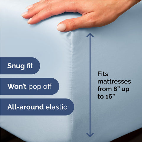CGK Unlimited fitted sheet corner showing deep pocket for secure mattress fit