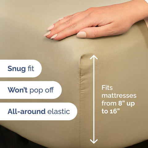 CGK Unlimited fitted sheet corner showing deep pocket for secure fit