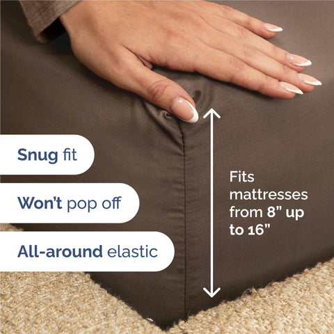 CGK Unlimited fitted sheet pocket detail showing deep pockets for secure fit