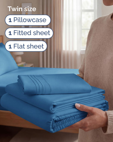 CGK Unlimited fitted sheet pocket detail showing deep pockets that secure mattress