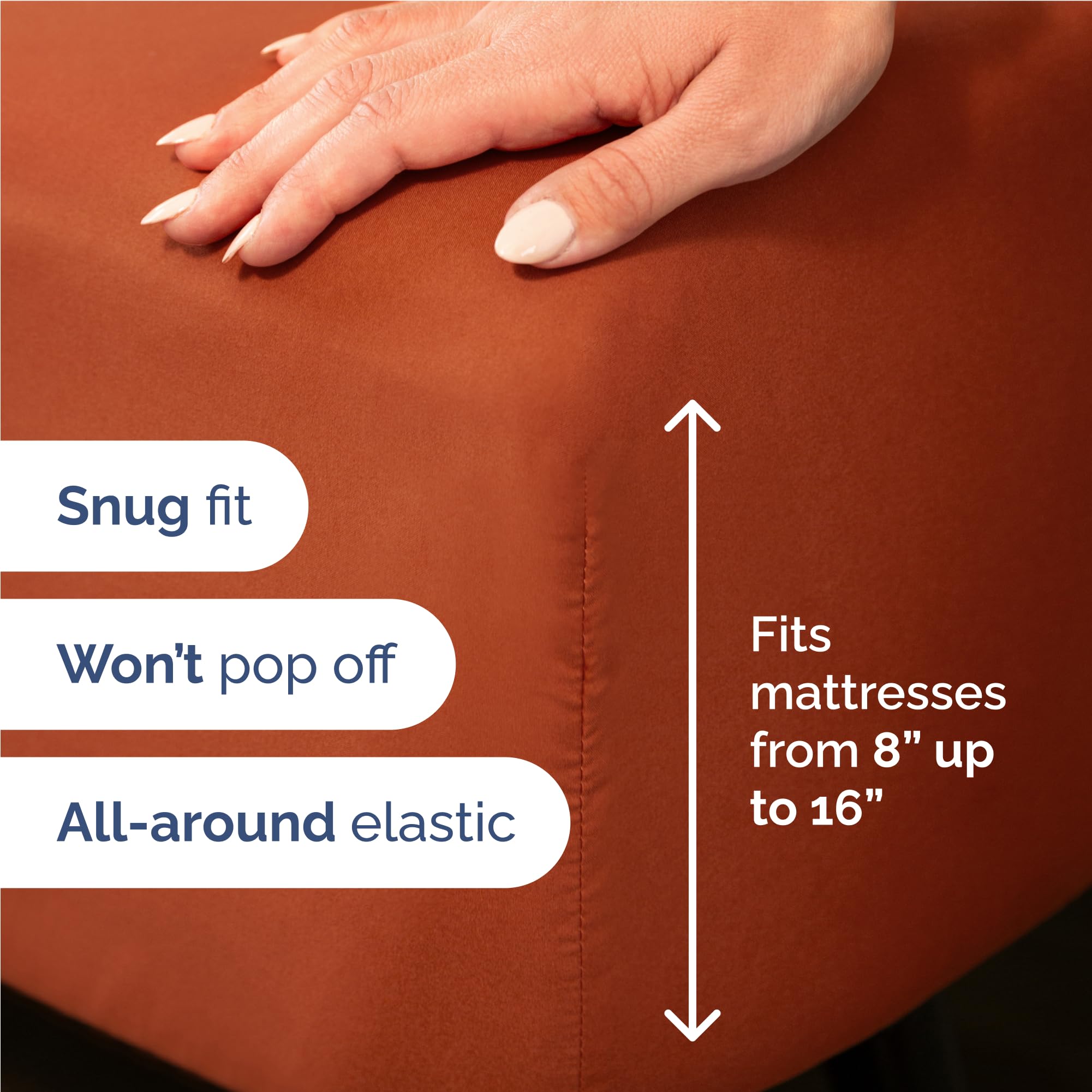 CGK Unlimited fitted sheet pocket detail showing deep pockets and secure elastic fit