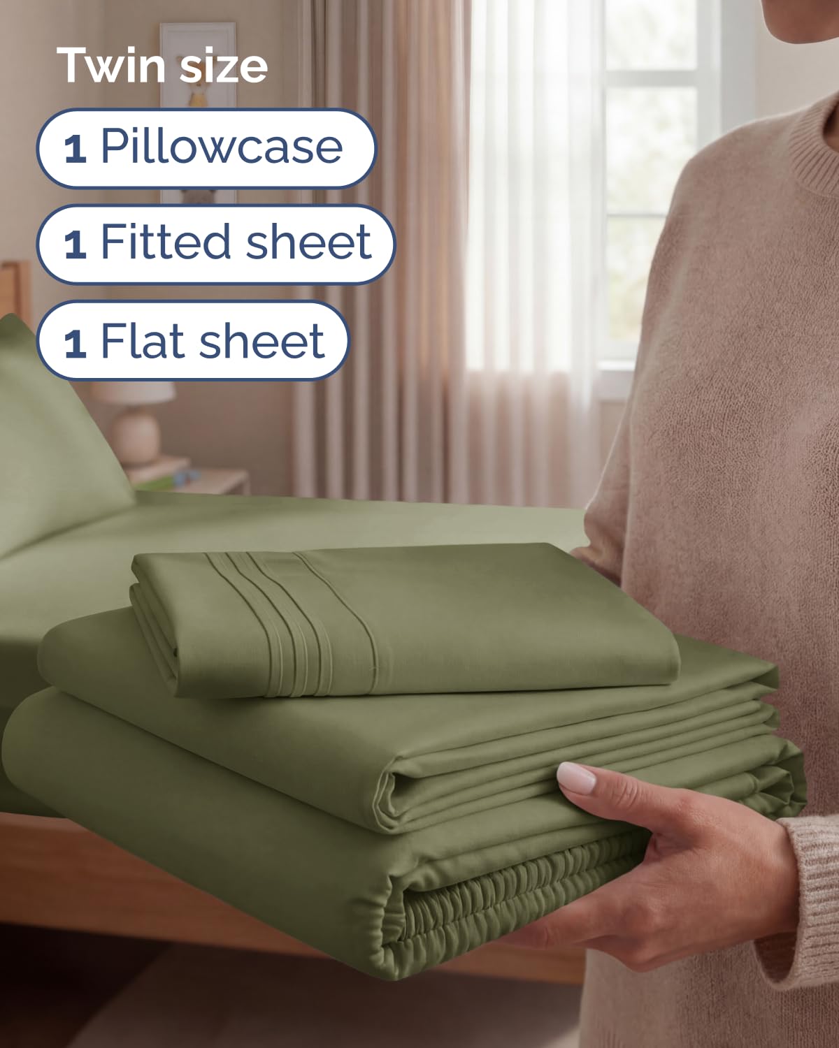 CGK Unlimited fitted sheet deep pocket detail showing snug mattress fit