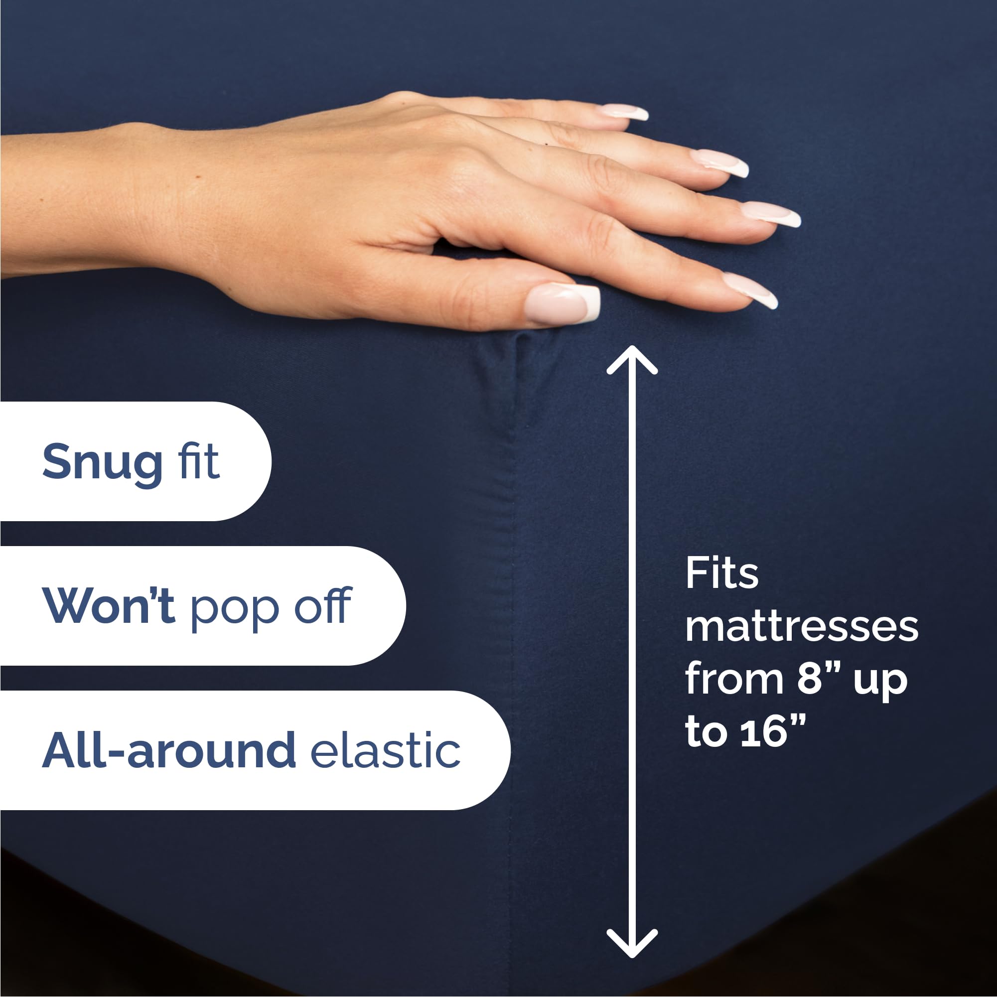 CGK Unlimited fitted sheet corner showing deep pocket design for secure mattress fit