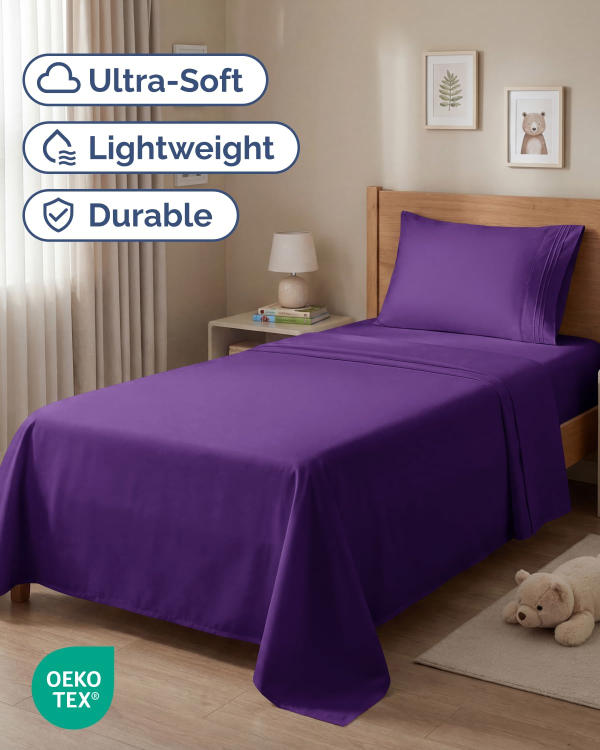 CGK Unlimited fitted sheet deep pocket detail fitting a thick mattress securely
