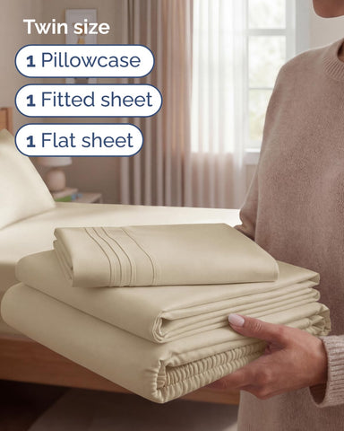 CGK Unlimited fitted sheet corner showing deep pocket for secure fit
