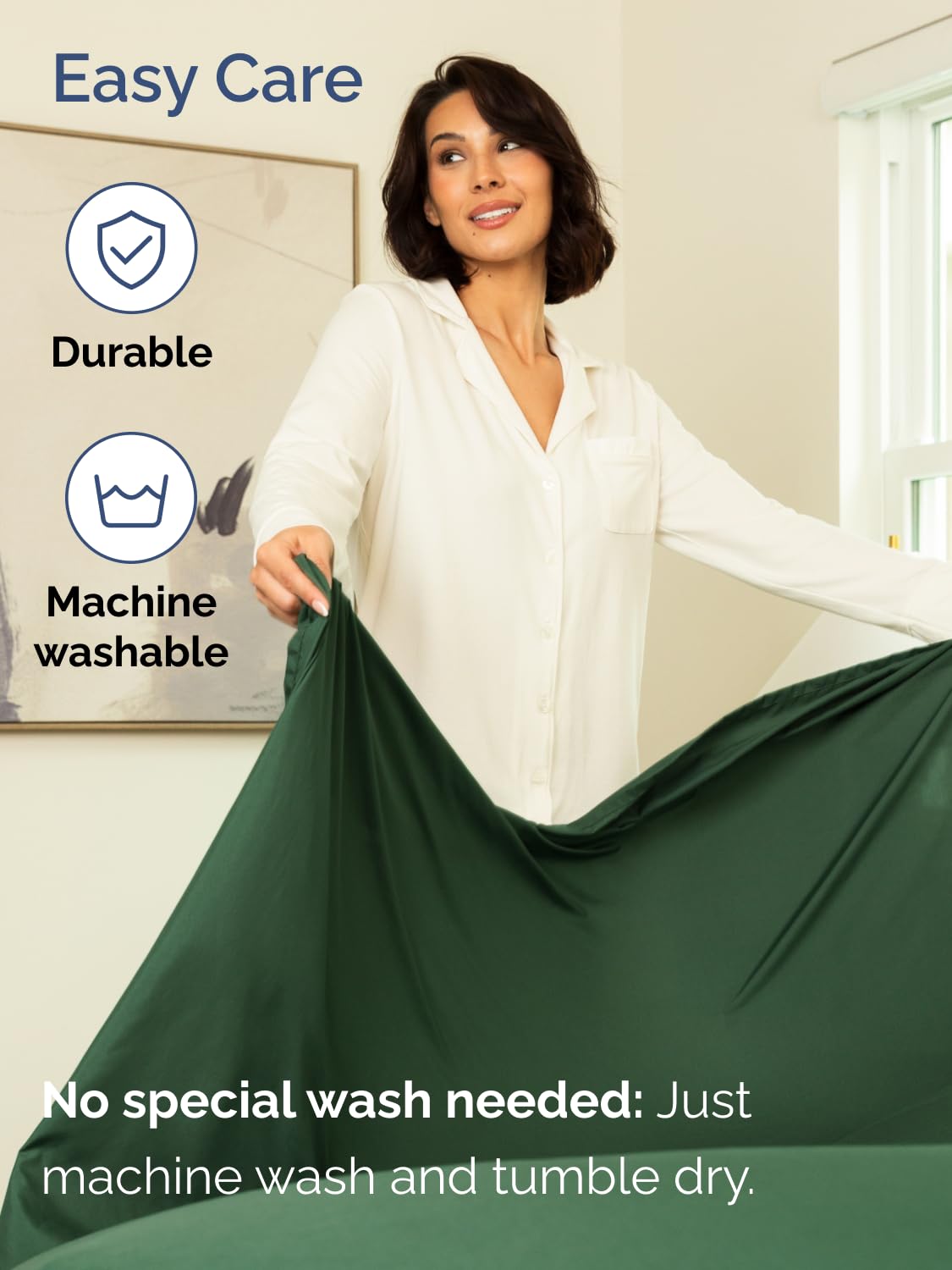 CGK Unlimited flat sheet draped to display generous dimensions and smooth finish