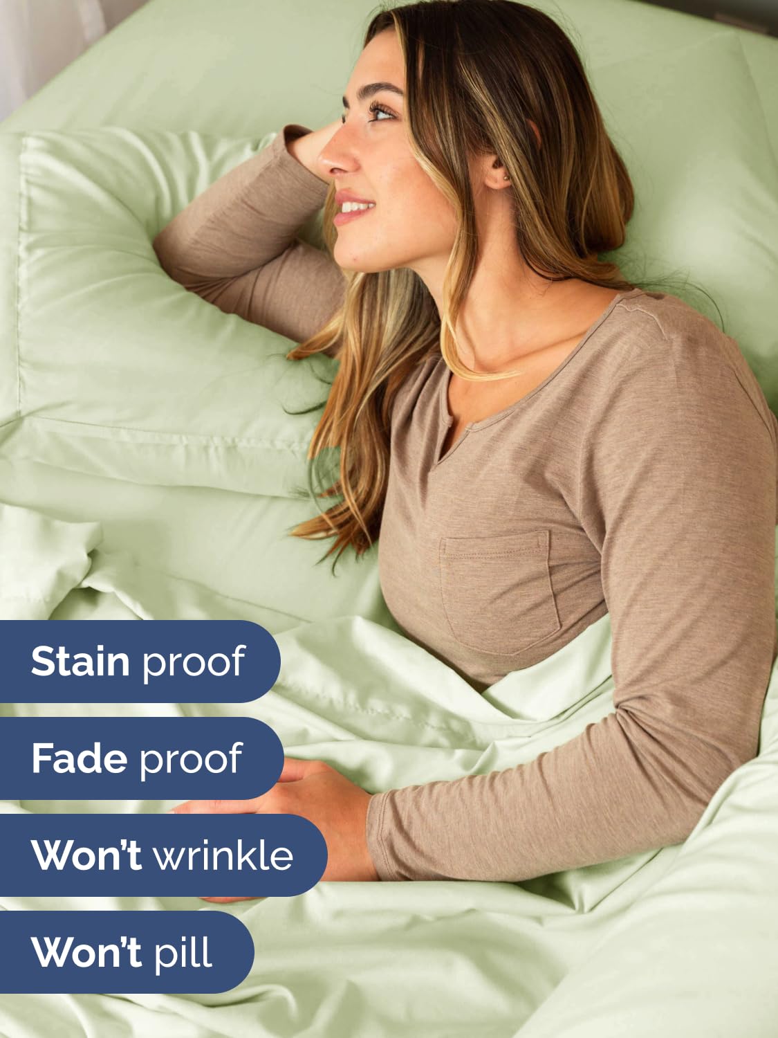 CGK Unlimited flat sheet draped over mattress showing generous coverage benefit
