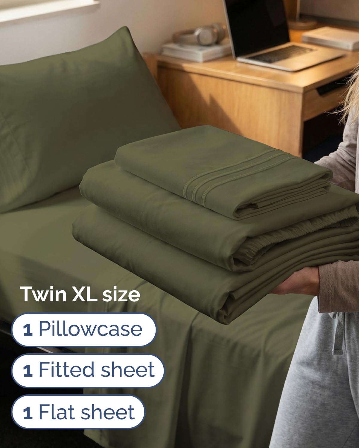 CGK Unlimited flat sheet spread to display extra length and tuck-in benefit