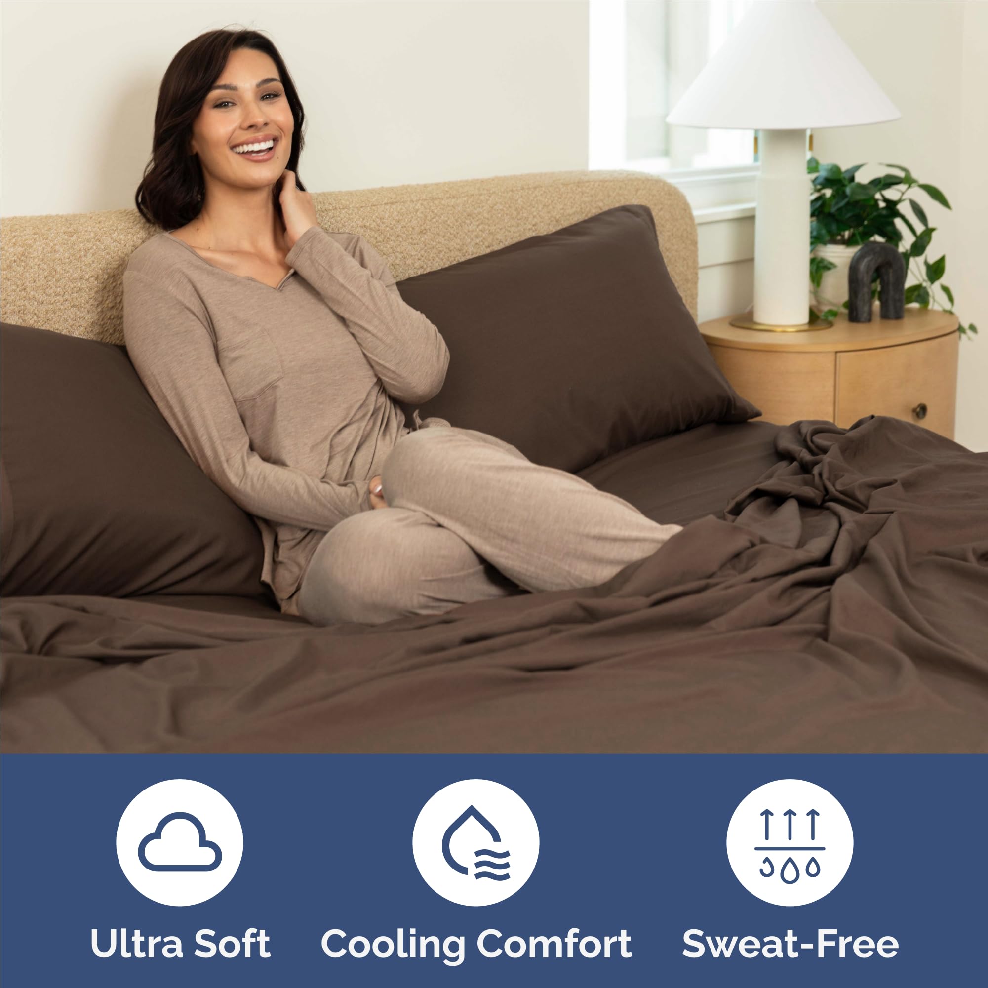 CGK Unlimited flat sheet spread on bed displaying smooth cooling surface benefit