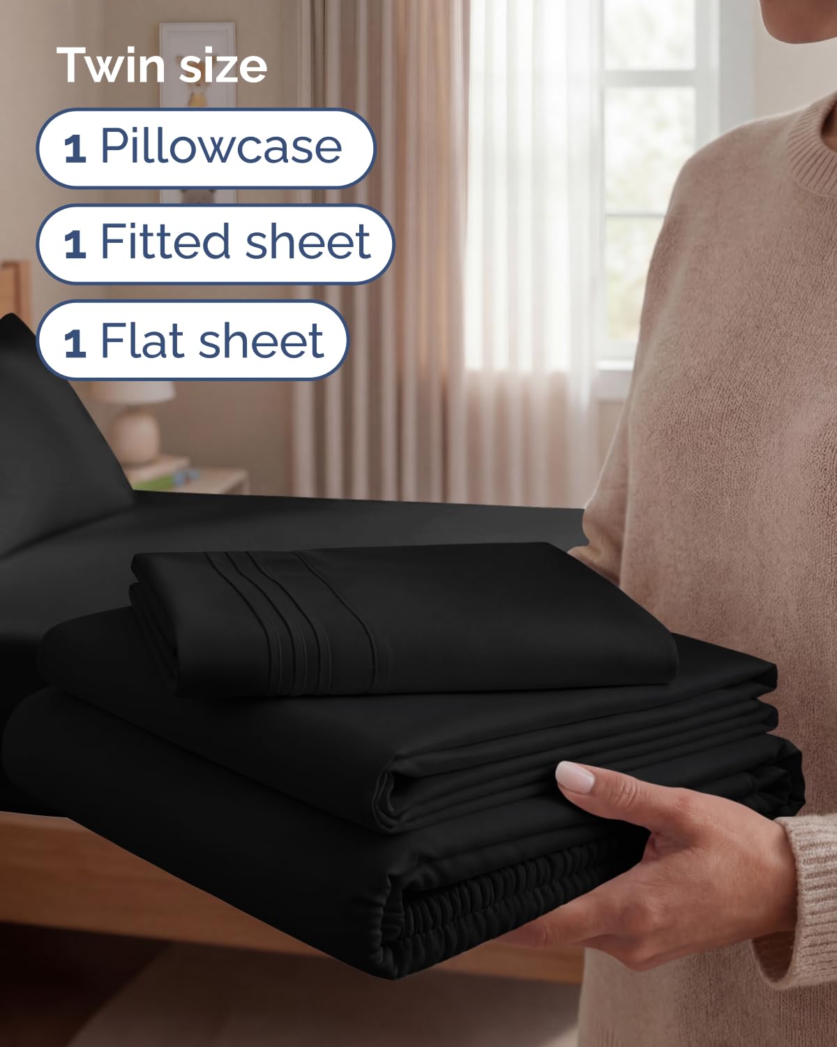 CGK Unlimited flat sheet fully spread on twin bed for coverage