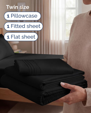 CGK Unlimited flat sheet fully spread on twin bed for coverage