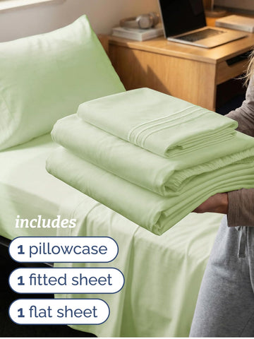 CGK Unlimited flat sheet spread flat to show full coverage and tuck-friendly length