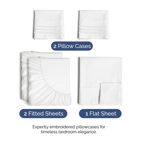 CGK Unlimited flat sheet spread across mattress offering full coverage and neat tuckability