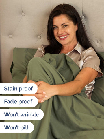 CGK Unlimited flat sheet spread over a king bed showing full coverage and drape