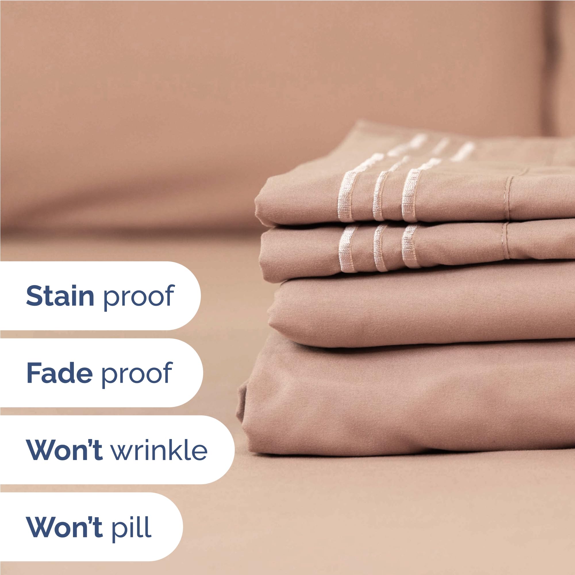 CGK Unlimited flat sheet spread on bed in mauve illustrating full coverage and cooling