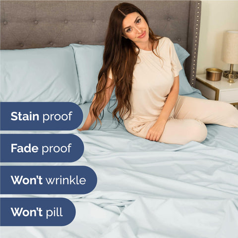 CGK Unlimited flat sheet spread on bed demonstrating cooling, lightweight coverage