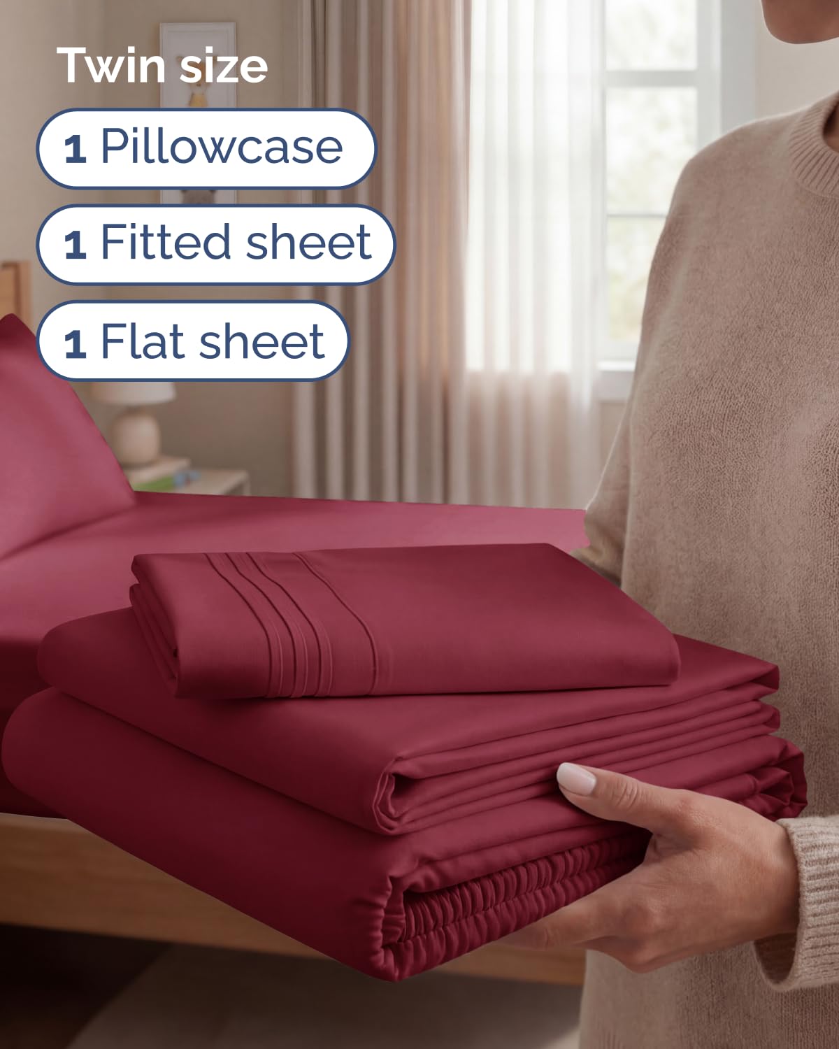 CGK Unlimited flat sheet spread on bed showing smooth finish for comfortable sleep