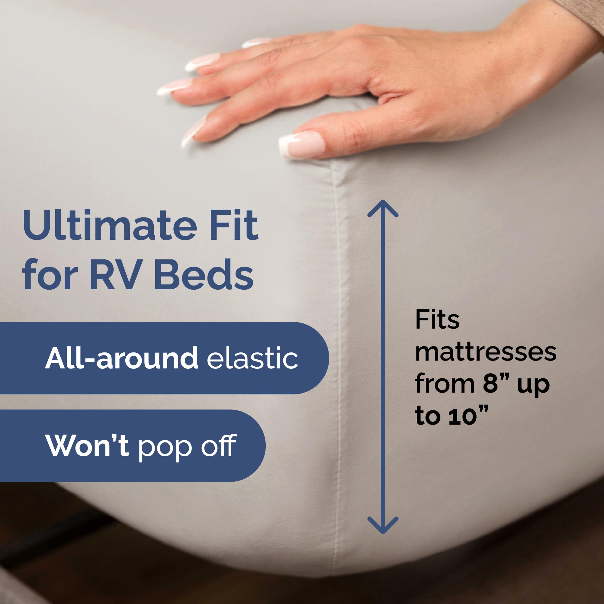 CGK Unlimited flat sheet spread across short queen mattress for full coverage
