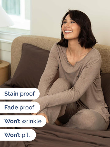 CGK Unlimited flat sheet texture close-up revealing soft microfiber weave for comfort