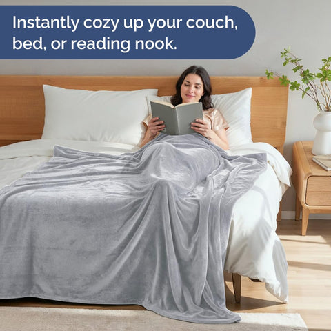 CGK Unlimited blanket draped on sofa illustrating stylish look and lounging comfort