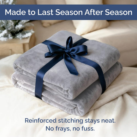 CGK Unlimited blanket next to pillow illustrating twin-size scale and practical fit