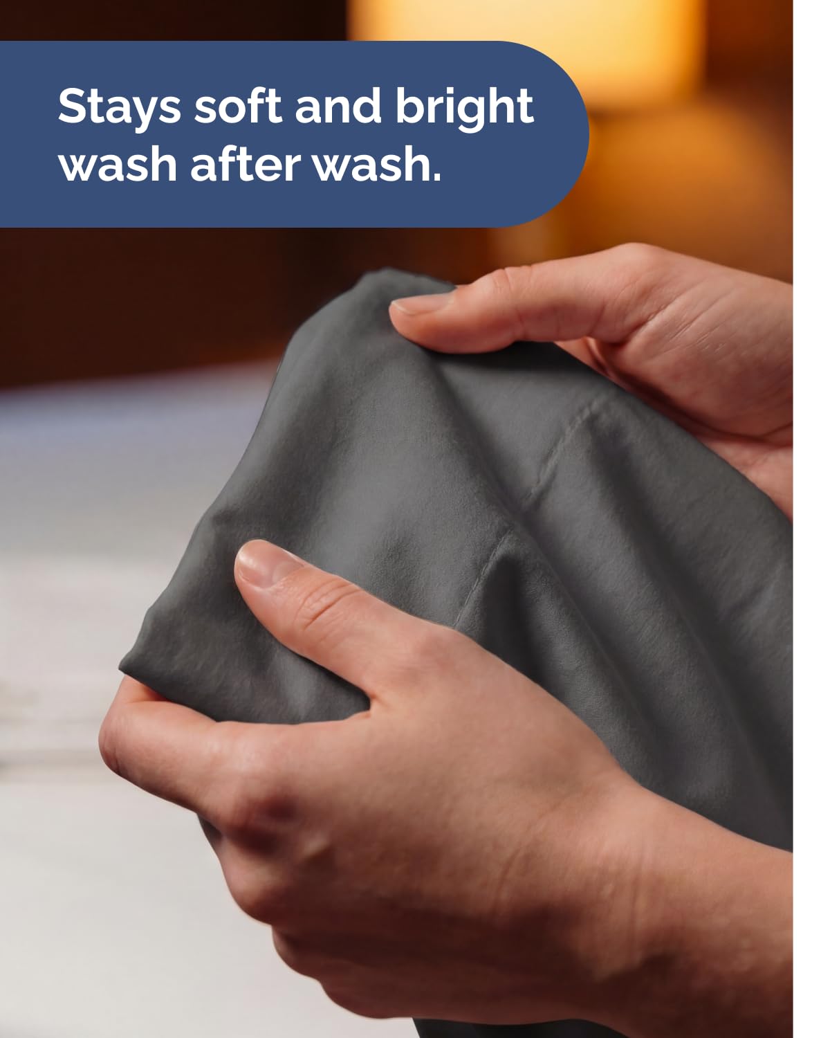 CGK Unlimited folded sheet set in packaging showing compact, travel-ready storage