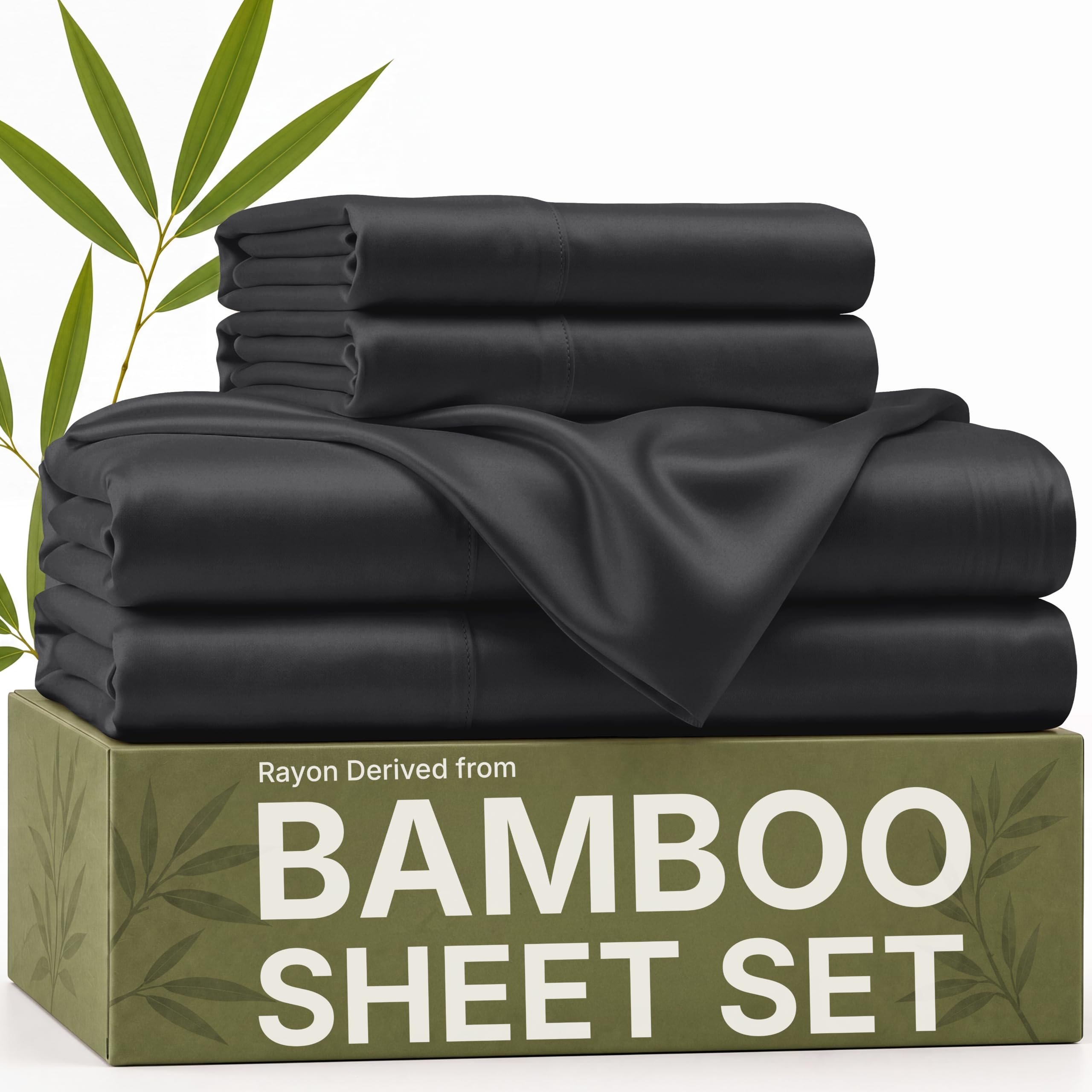 CGK Unlimited front packaging shows black bamboo sheets and benefits