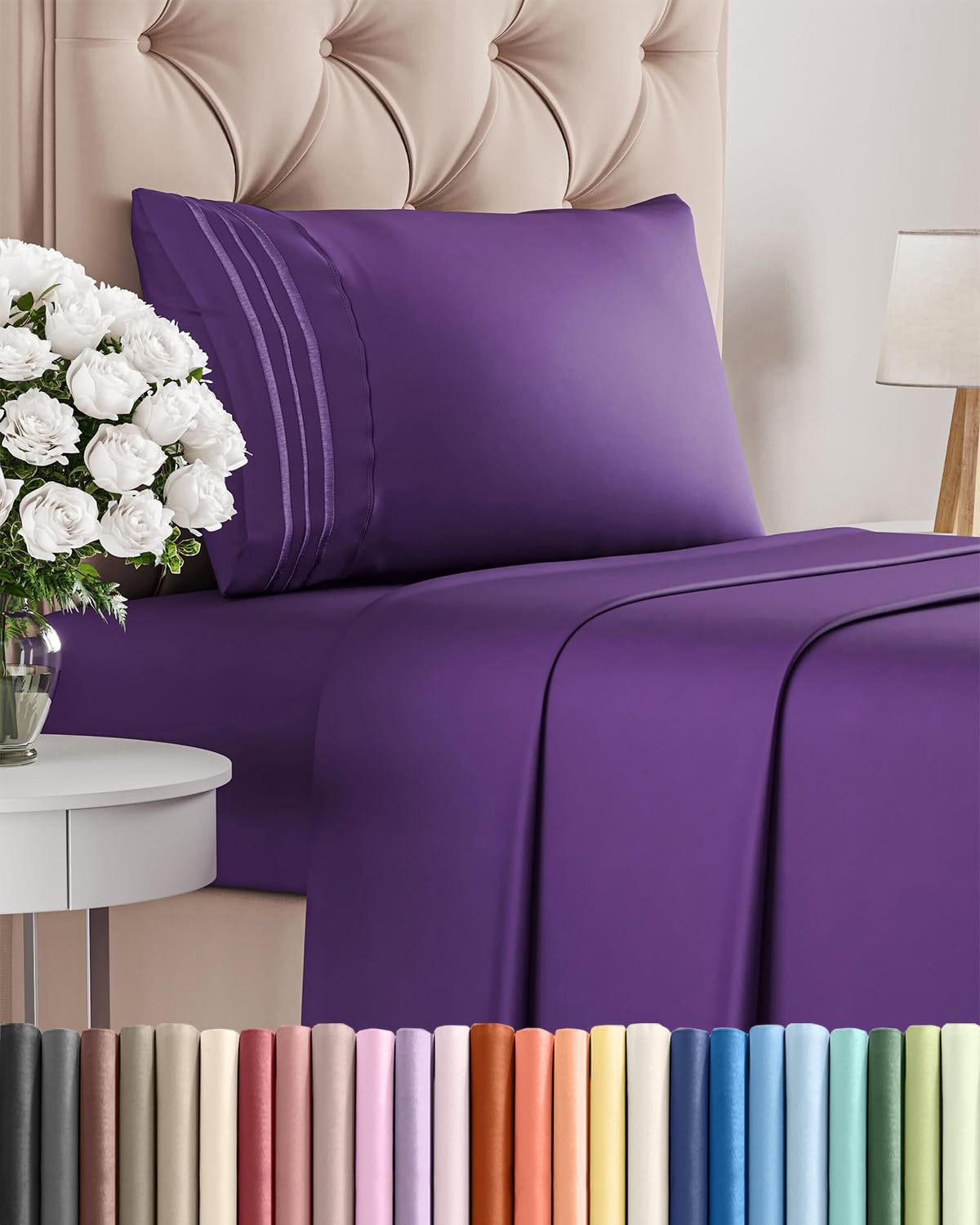 CGK Unlimited front packaging in purple showing complete twin sheet set benefits