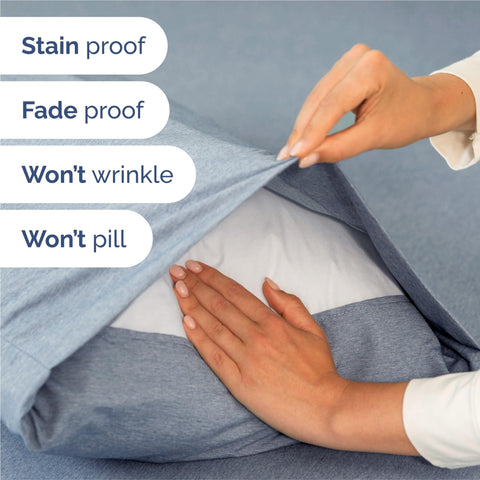 CGK Unlimited folded sheet set in packaging showing compact storage benefit
