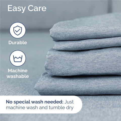 CGK Unlimited sheet on mattress showing scale and secure fit benefit