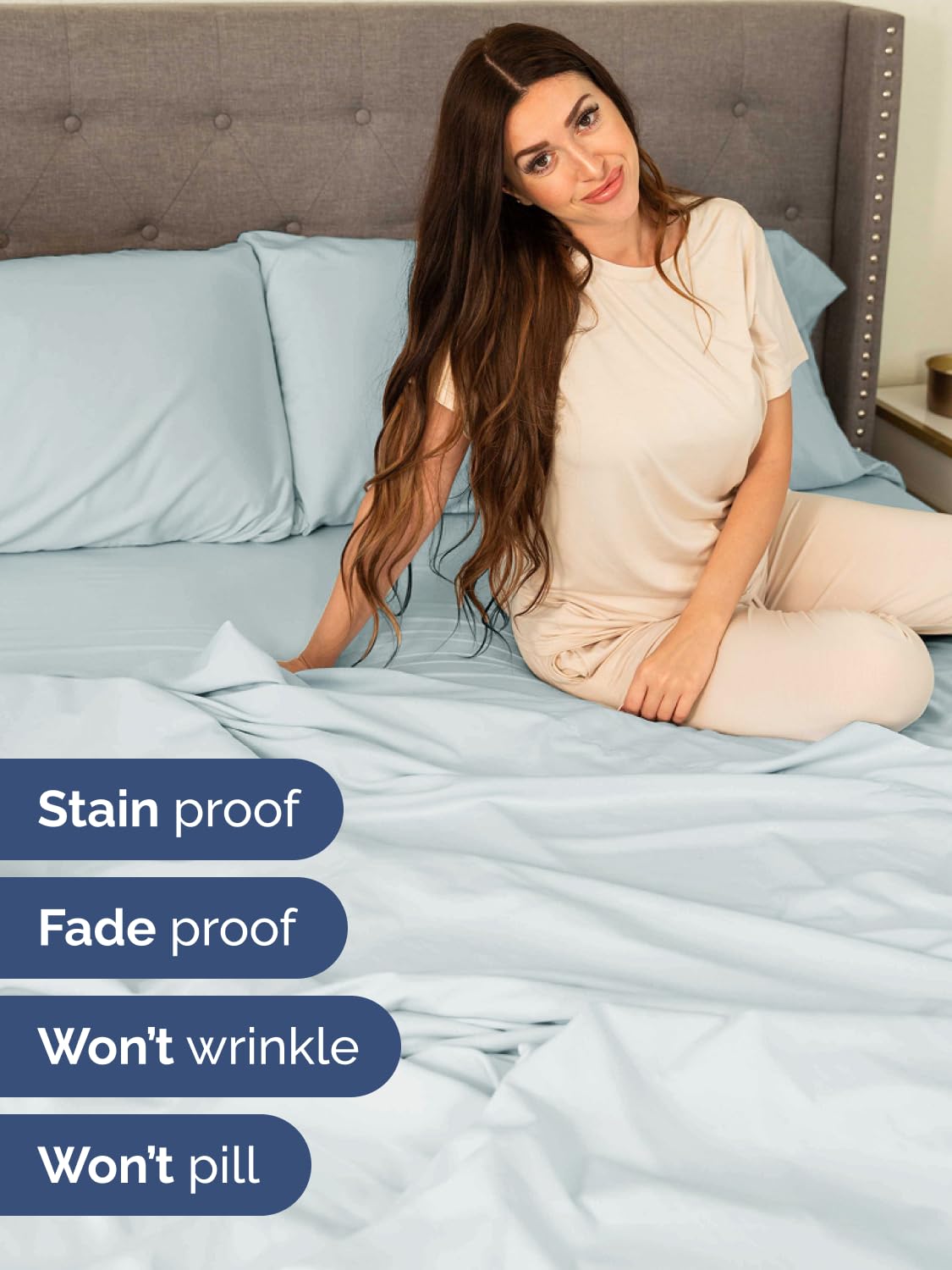 CGK Unlimited four oversized pillowcases stacked to show enclosure design and extra length
