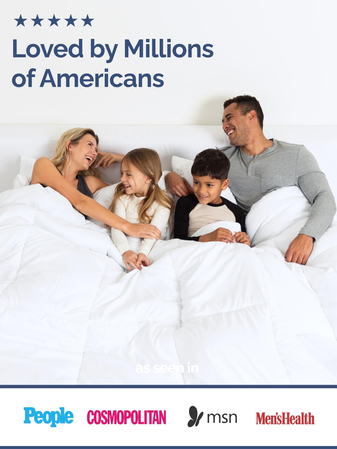 CGK Unlimited inside a duvet cover to show easy insert use and tidy bedroom styling