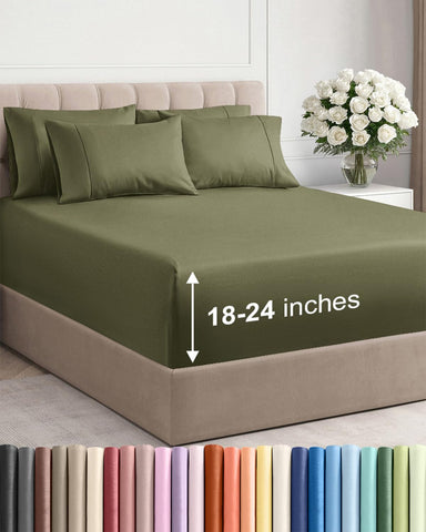 CGK Unlimited front packaging view showing sage king sheet set and product branding benefits