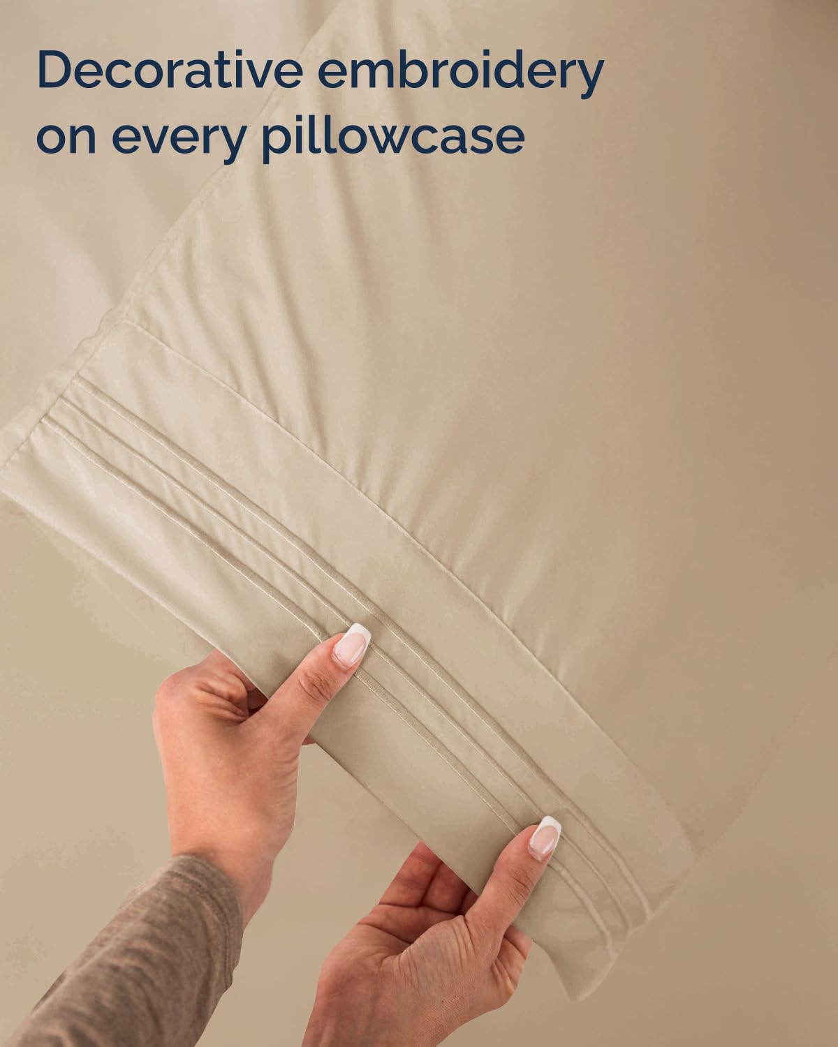 CGK Unlimited bedroom scene with cream sheets showcasing neutral style