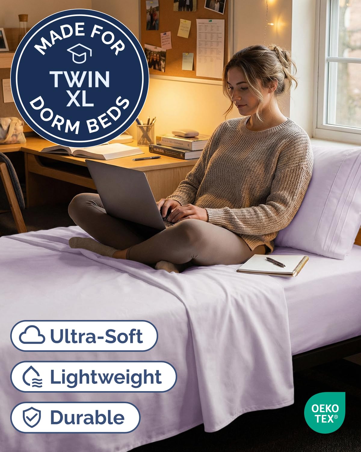 CGK Unlimited close-up of fitted sheet stitching highlighting secure fit and durability