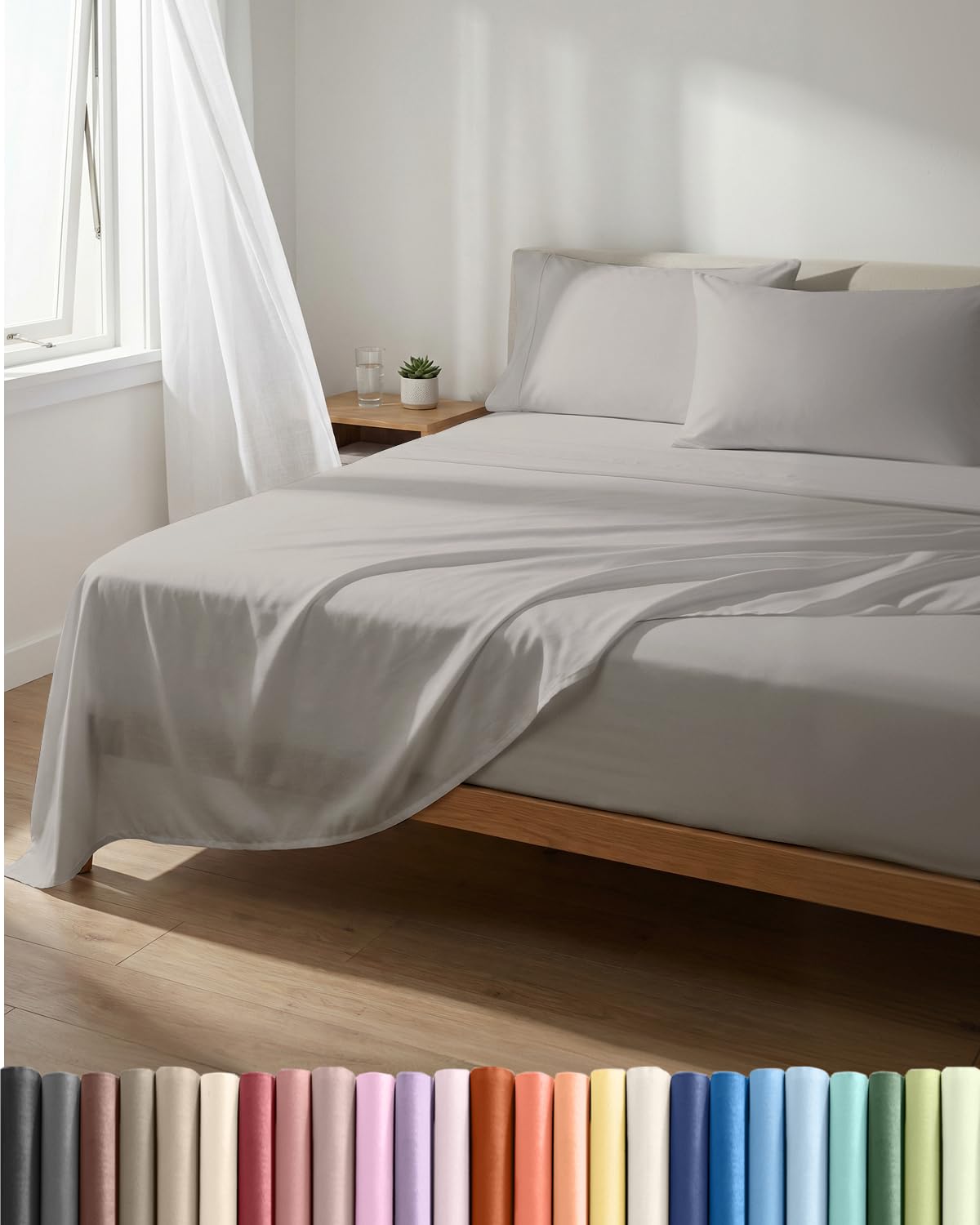 CGK Unlimited front packaging view showing light grey sheet set and value