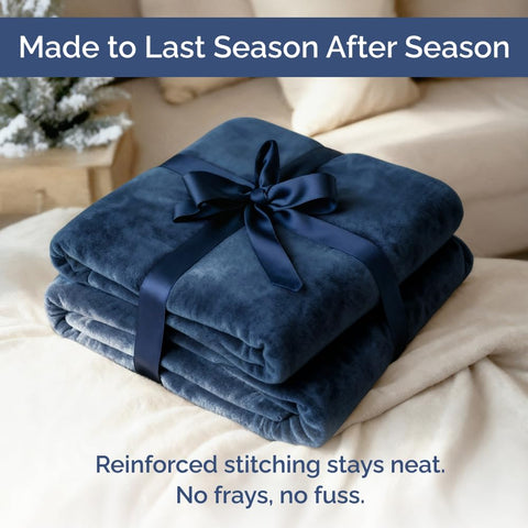 CGK Unlimited blanket in washer, illustrates easy machine-washable care
