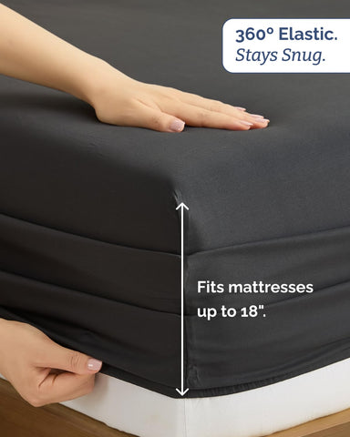 CGK Unlimited sheets on a queen mattress demonstrating deep pockets