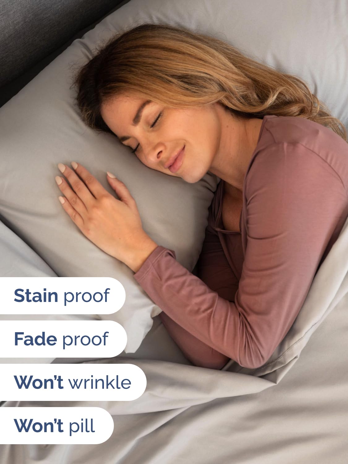 CGK Unlimited oversized pillowcases pair detail for fuller support