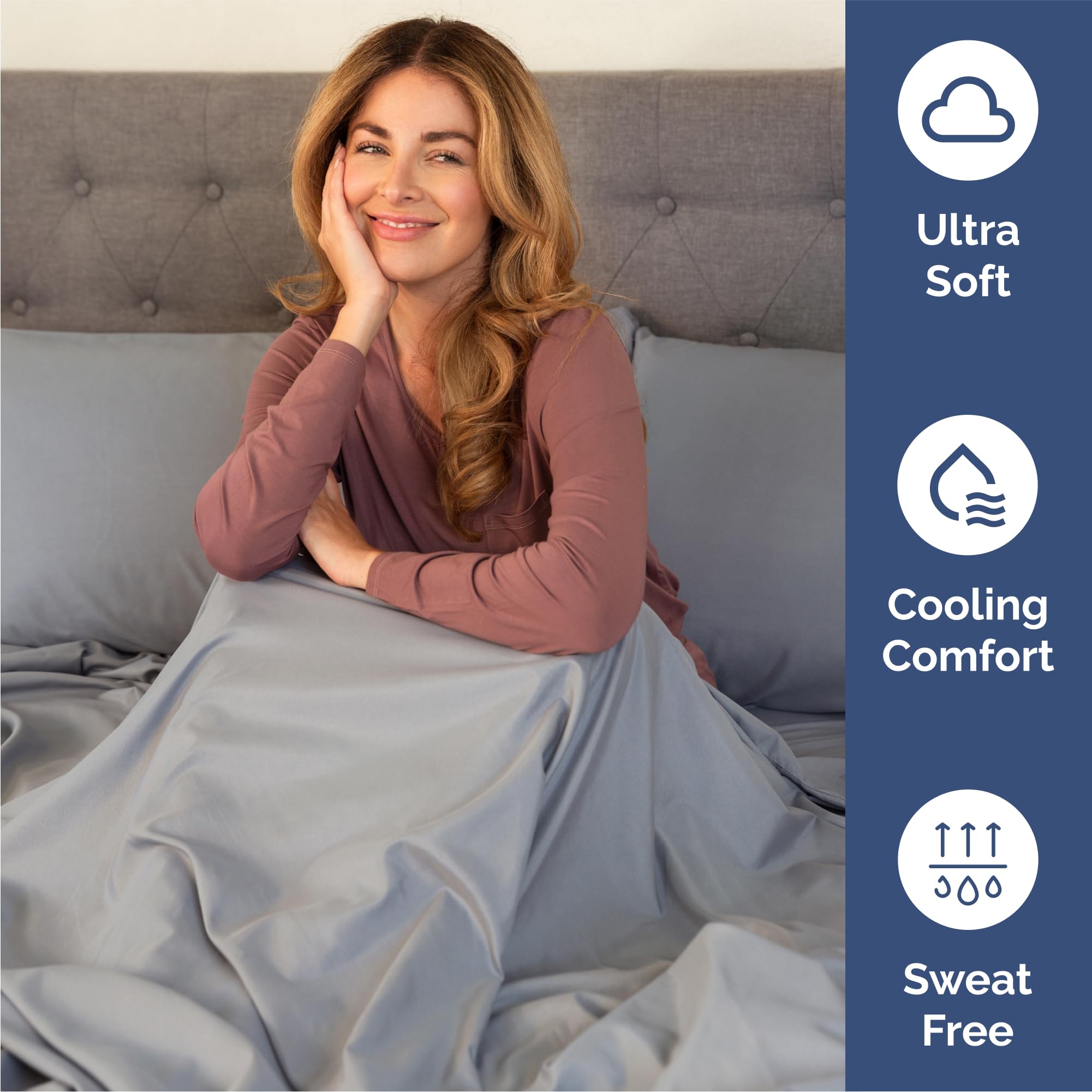 CGK Unlimited pillowcase close-up of brushed microfiber providing soft, silky feel benefit