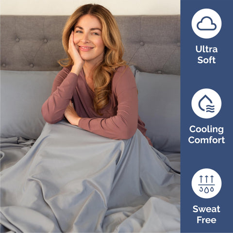 CGK Unlimited pillowcase close-up of brushed microfiber providing soft, silky feel benefit