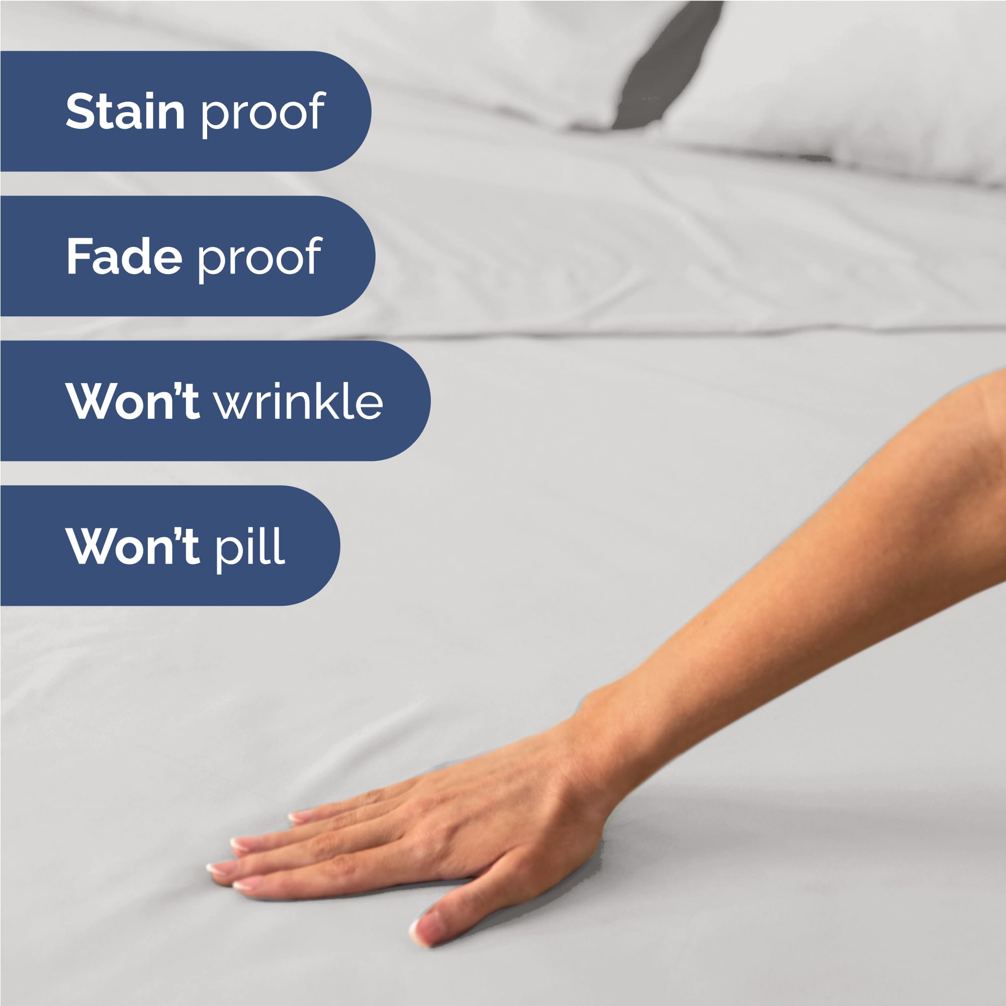 CGK Unlimited pillowcase pair stacked to show smooth finish and matching set