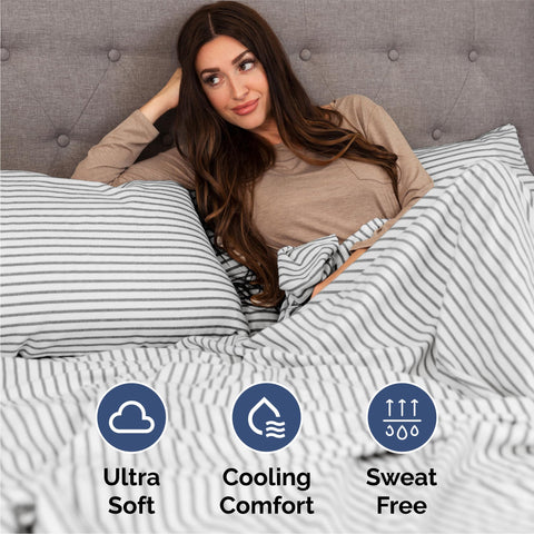 CGK Unlimited pillowcases stacked to show size and soft finish for comfortable sleep benefit