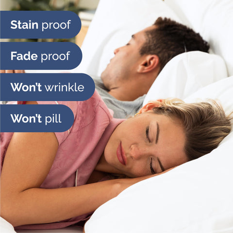 CGK Unlimited four pillowcases stacked to show soft fabric and easy styling benefit